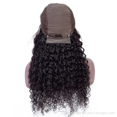 Superfect 100% Raw Virgin Brazilian Human Hair Wig Curly HD Transparent Lace Wig Pre Plucked Lace Front Wigs for Black Women